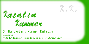 katalin kummer business card